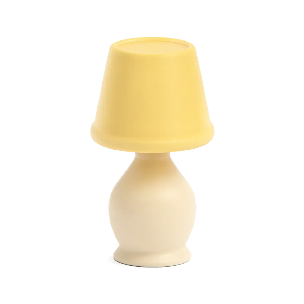 3D render of a table lamp with a cone shade