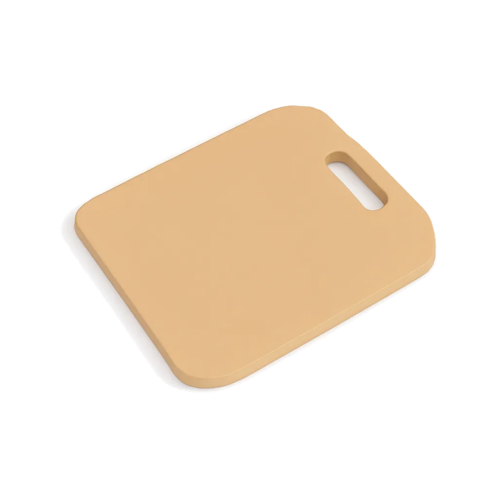 3D render of a cutting board with a handle hole