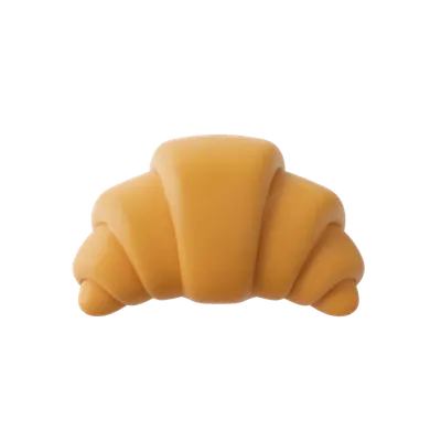 3D Croissant Object
