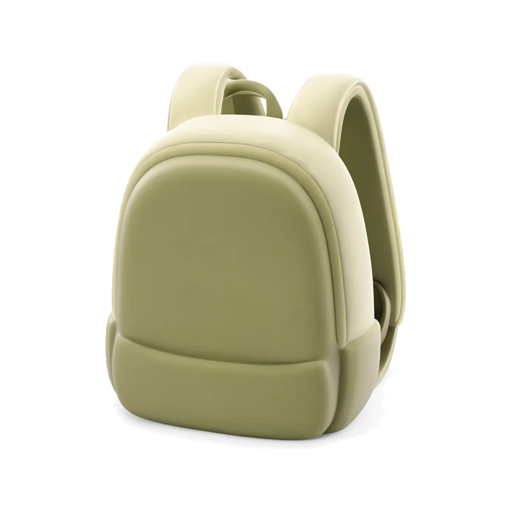 3D render of a backpack with two straps