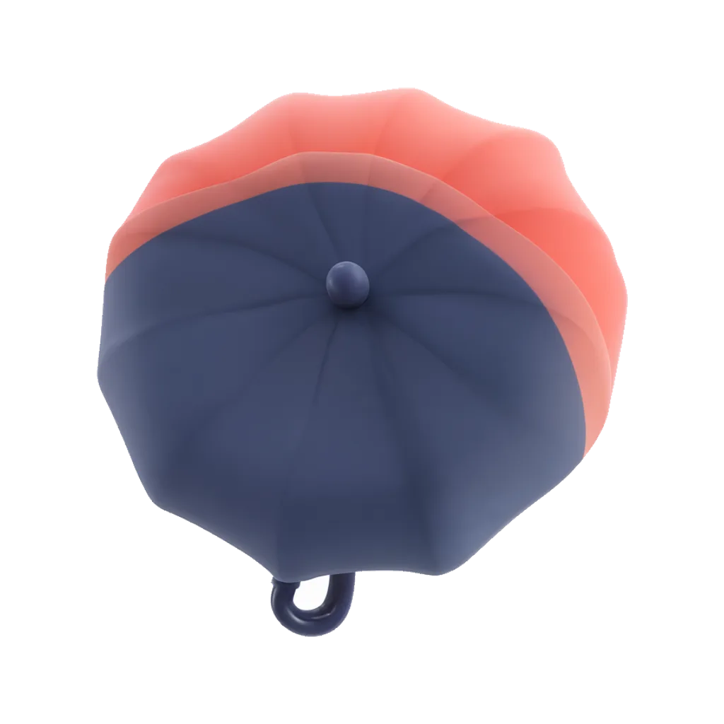 3D render of a closed umbrella
