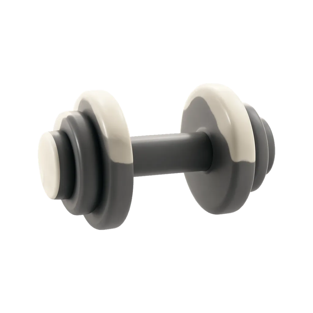 3D render of a dumbbell