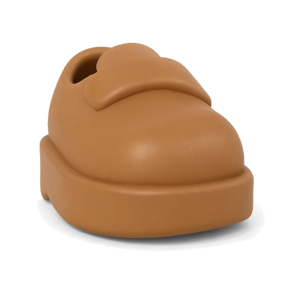 3D render of a low leather shoe
