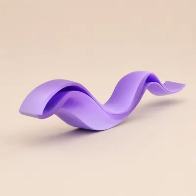 3D Abstract Flowing Ribbon Wave