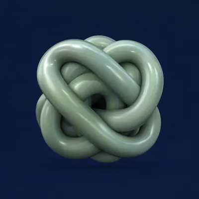 3D Abstract Geometric Knot