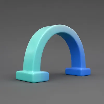 3D Abstract Arch Bridge Form