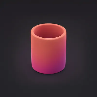3D Abstract Hollow Cylinder