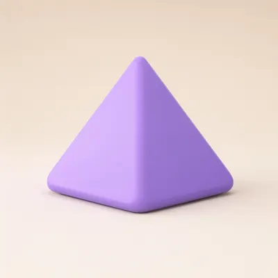 3D Abstract Rounded Pyramid