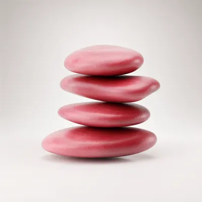 3D Abstract Pebble Stack