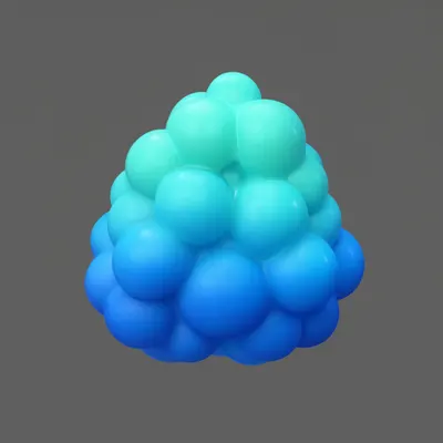 3D Abstract Bubble Cluster