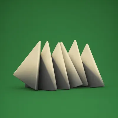 3D Abstract Triangular Prisms