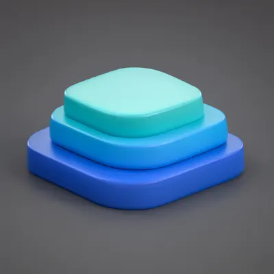 3D Abstract Layered Plateau