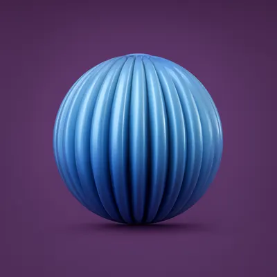 3D Abstract Ridged Dome
