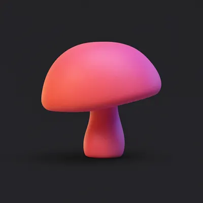 ภาพ 3D นามธรรม ทรงเห็ด