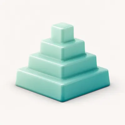 3D Abstract Stepped Ziggurat