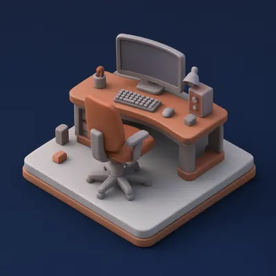 ฉาก 3D ไอโซเมตริก ชุดเล่นเกม