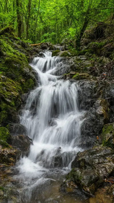 Green Waterfall Long Exposure