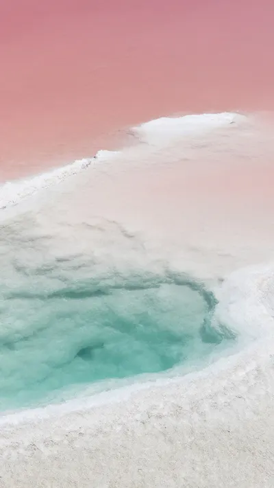 Pink Salt Lake Aerial