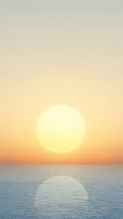 Sun Circle over Calm Sea