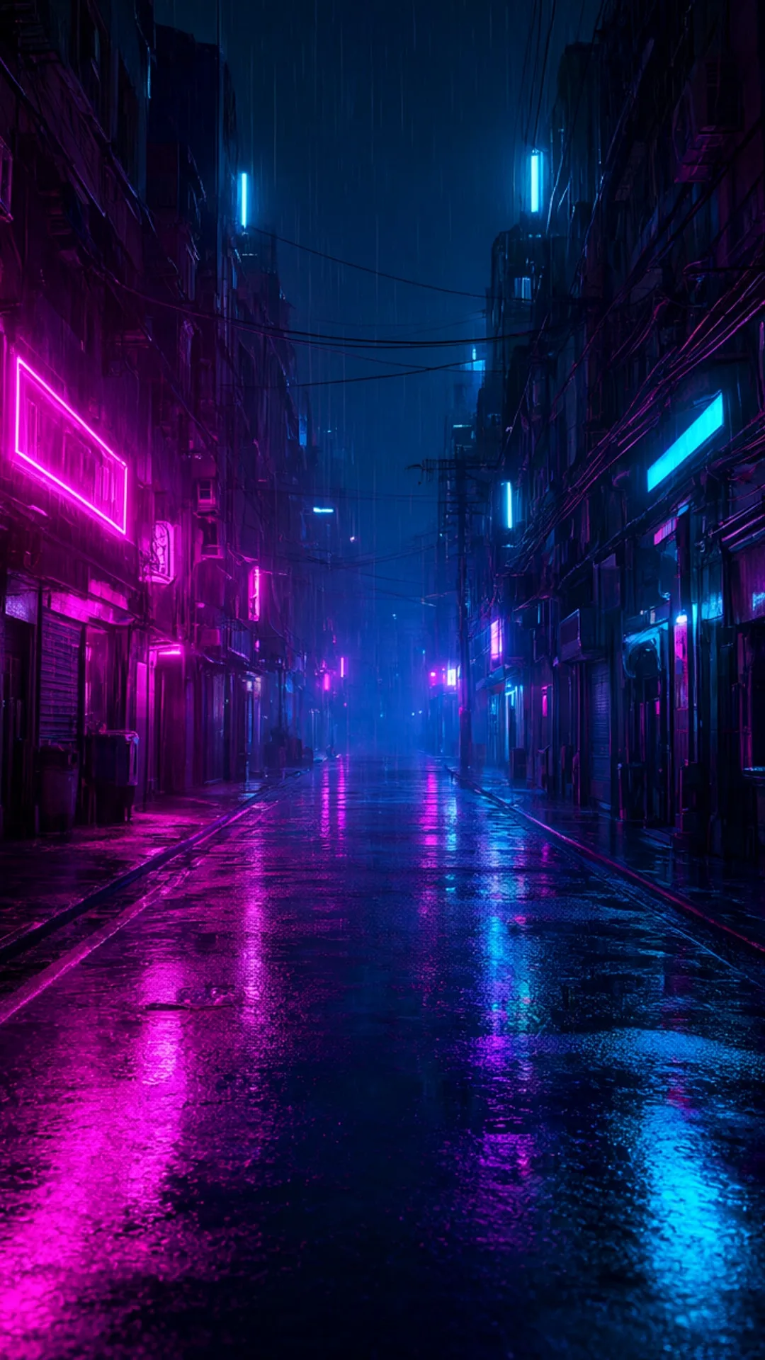Neon Alley in the Rain
