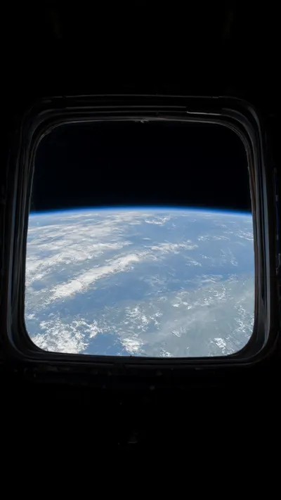 Space Station Window View of Earth