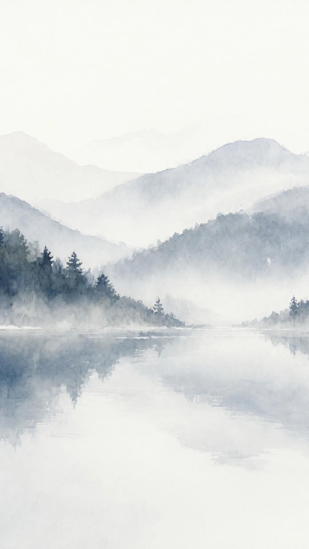 Watercolour Mountain Lake
