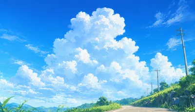 Anime Summer Cumulus Sky