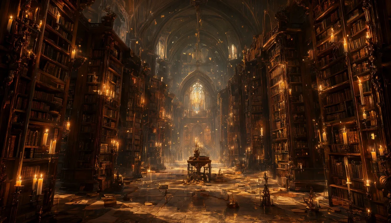Fantasy Enchanted Library Hall