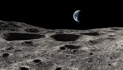 Lunar Surface with Earthrise