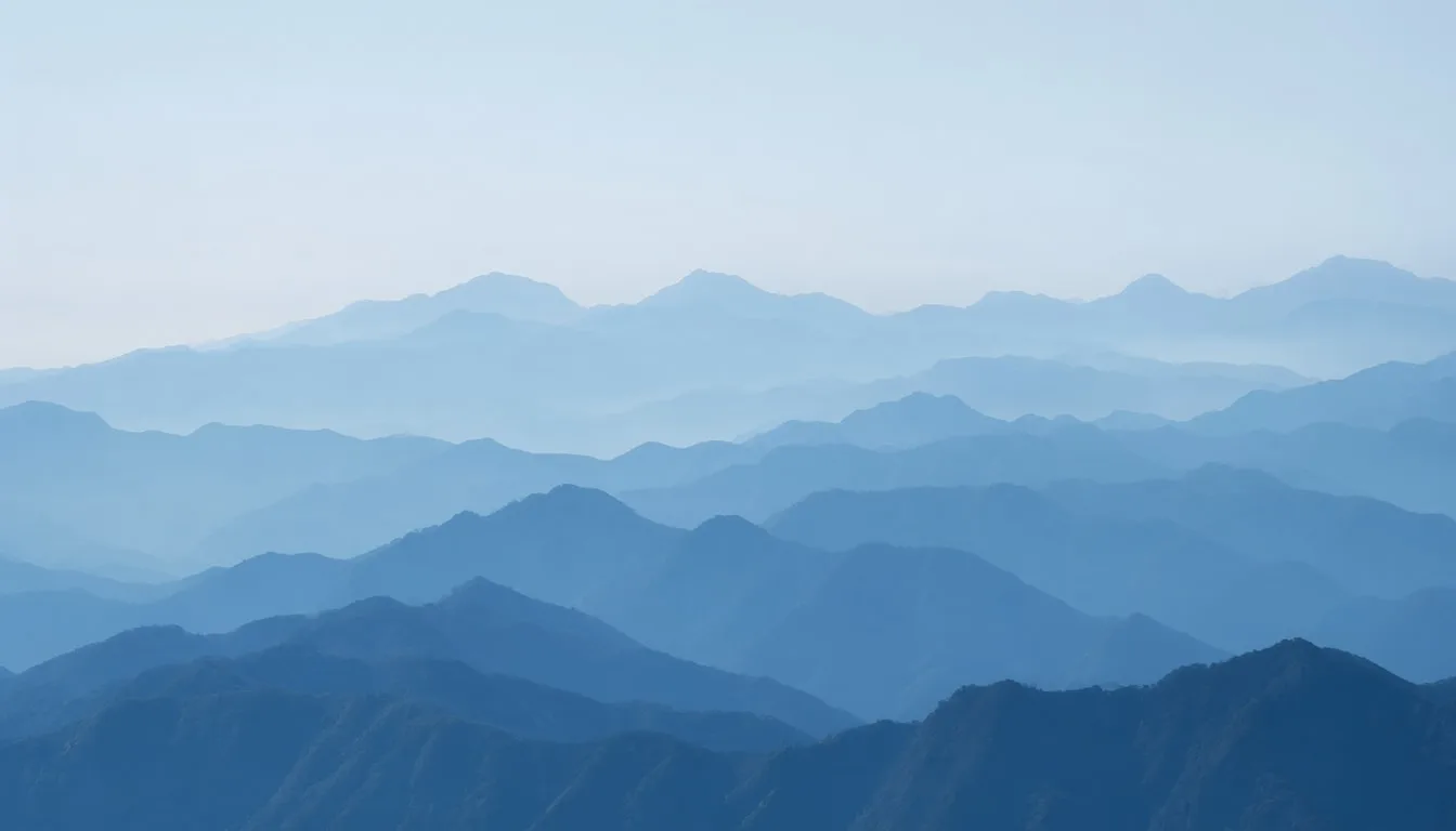 Layered Blue Mountain Ridges