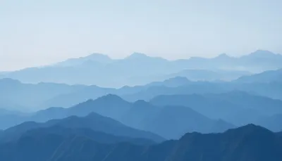 Layered Blue Mountain Ridges