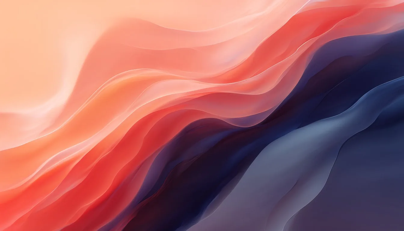 Abstract Liquid Gradient in Coral and Navy