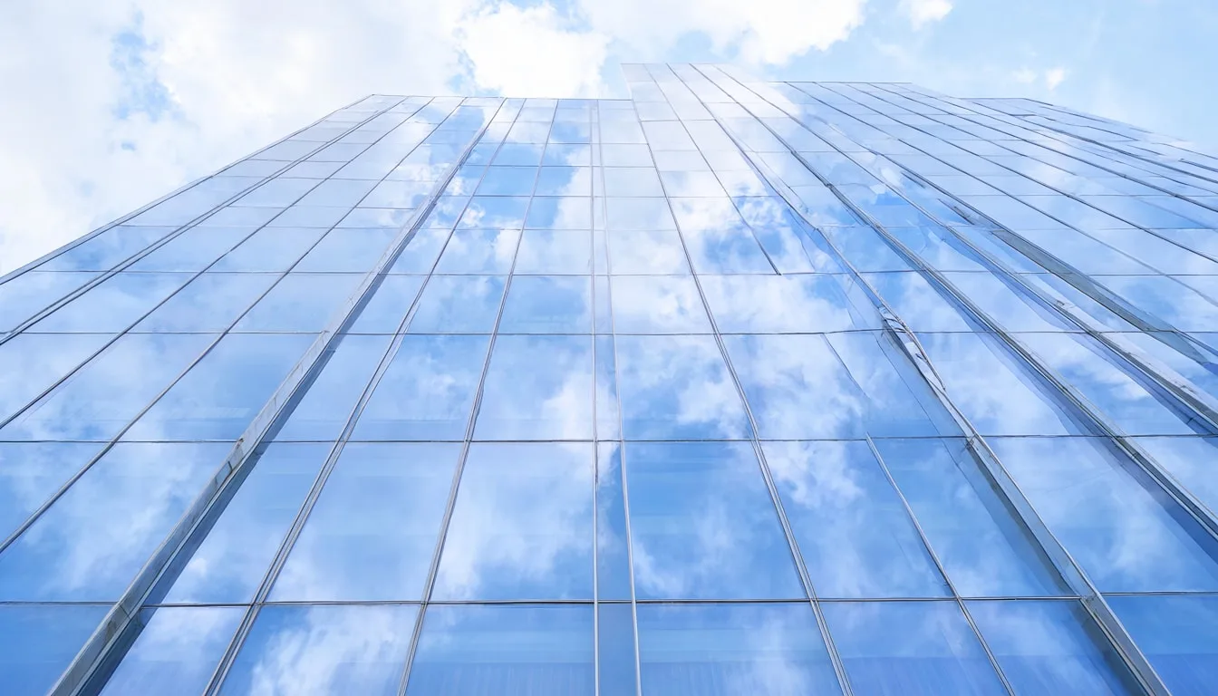 Modern Glass Tower Looking Up