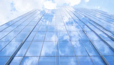 Modern Glass Tower Looking Up