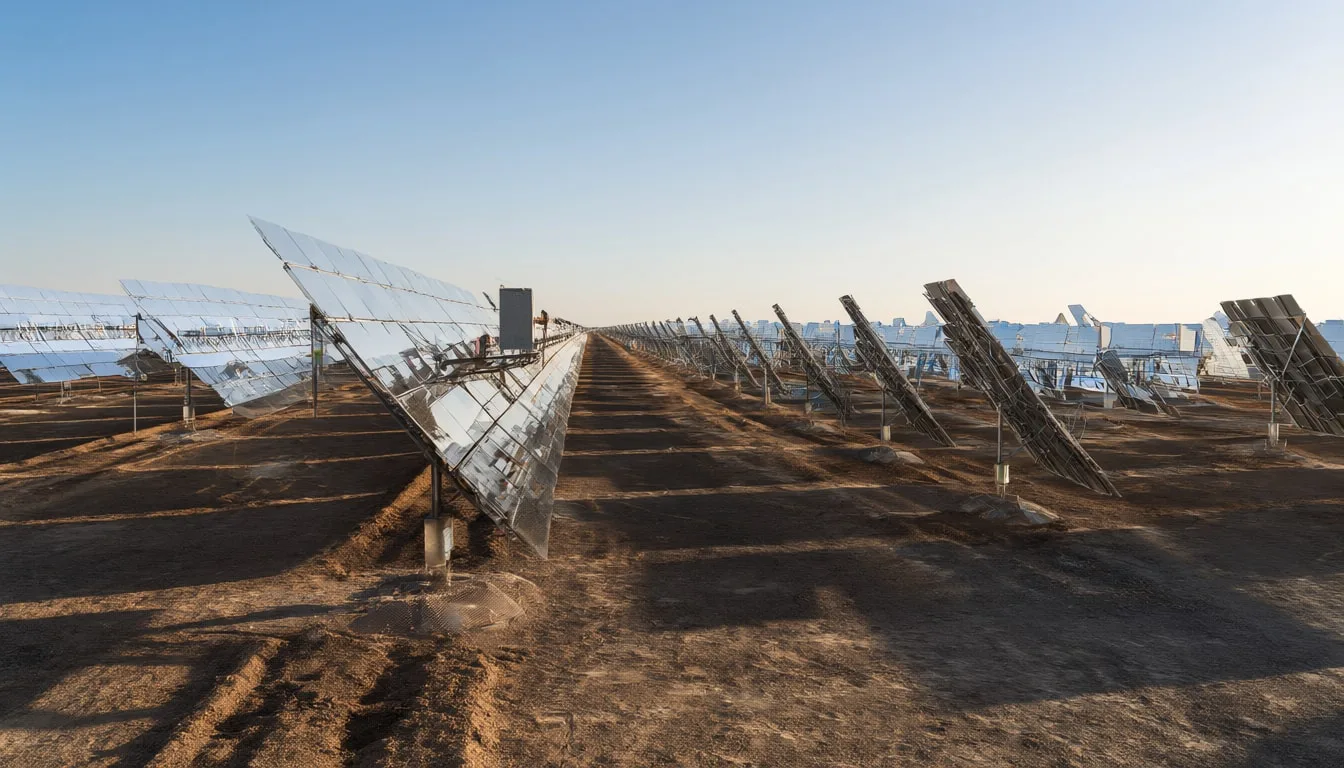 Futuristic Desert Solar Farm