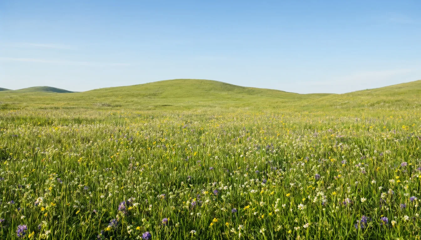 Spring Meadow with Wildflowers