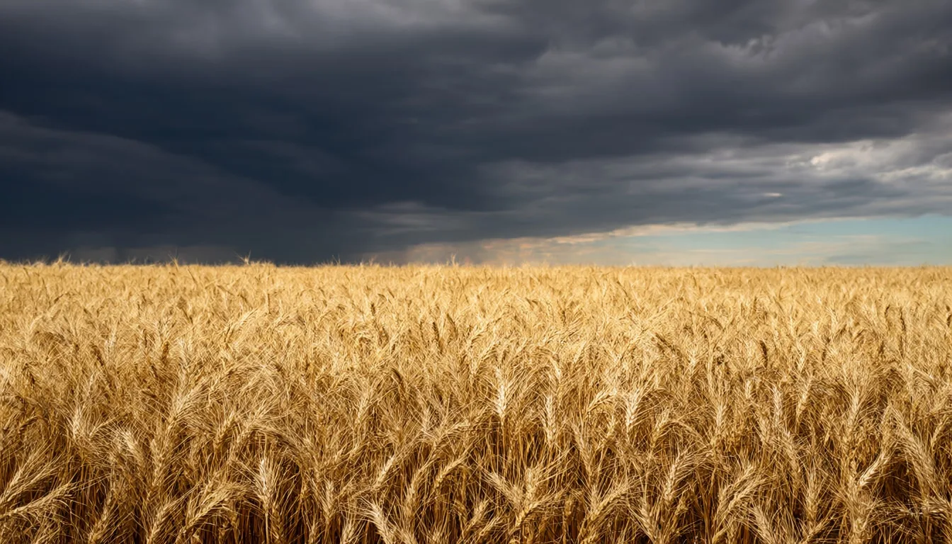 Wheat Field under Storm Light