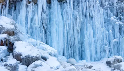 Frozen Waterfall Ice Columns