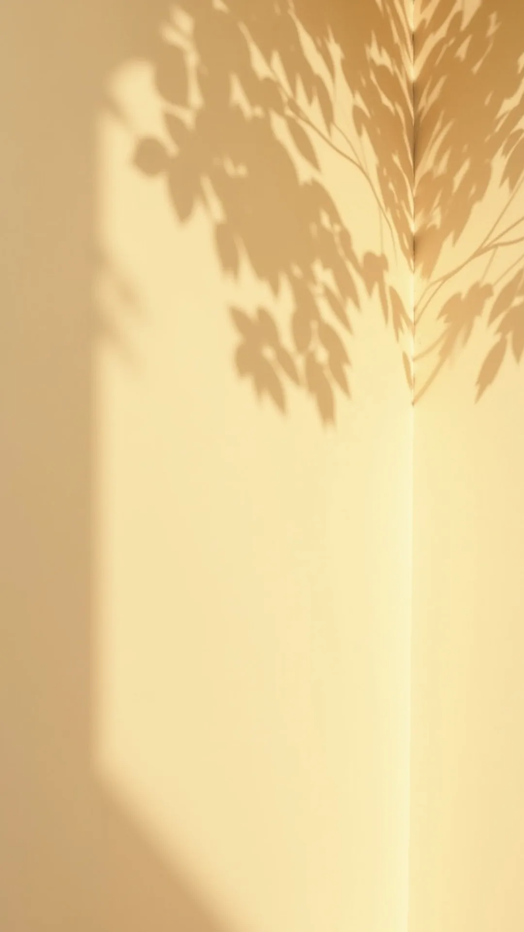 Warm Beige Wall with a Shadow of Leaves
