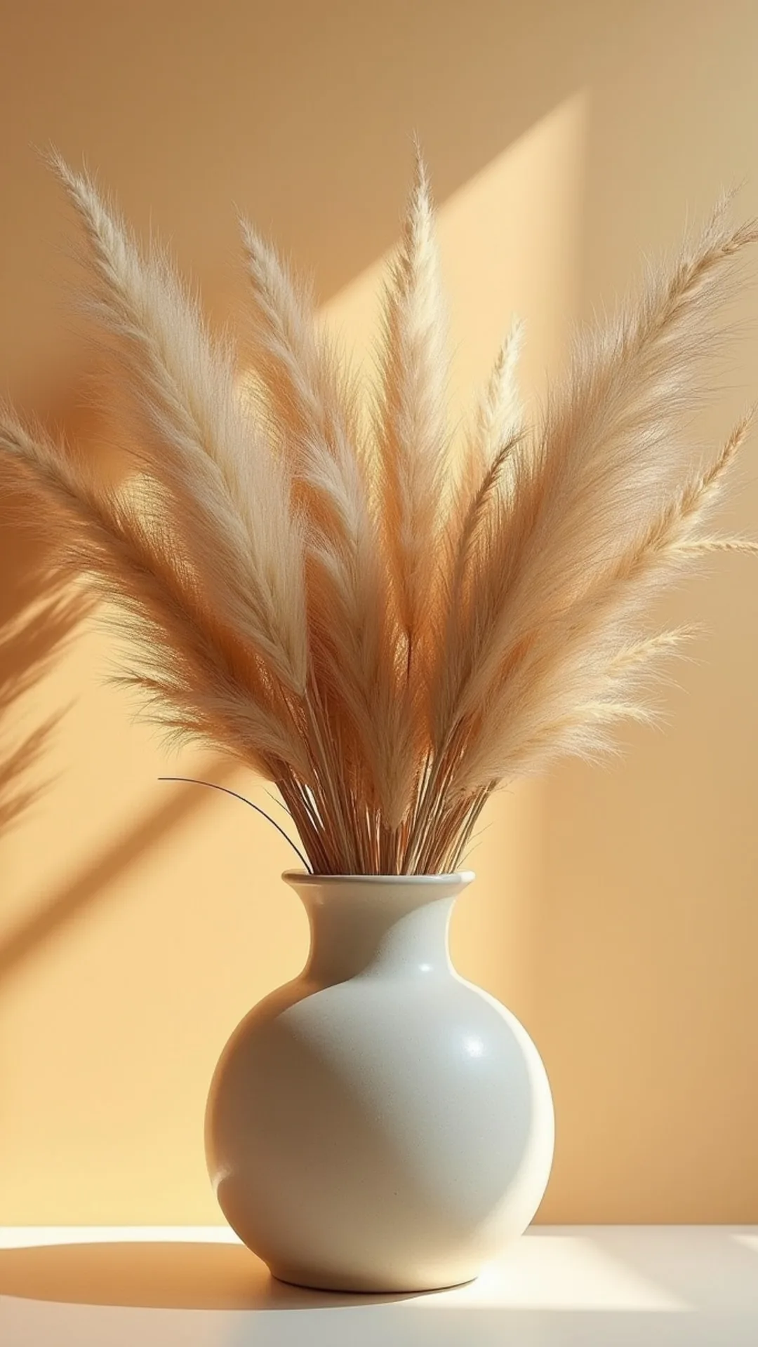 Dried Flowers in a Ceramic Vase