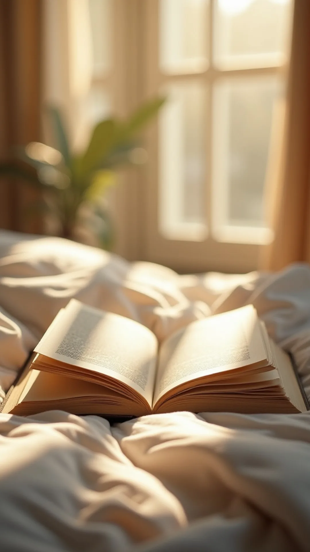 Open Book with Warm Window Light