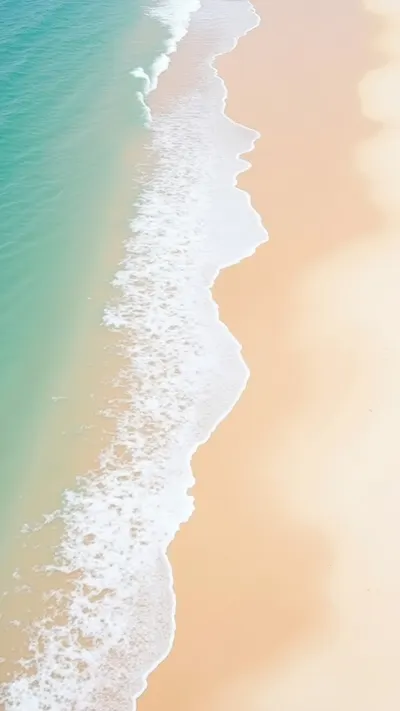 Waves Meeting Sand from Above