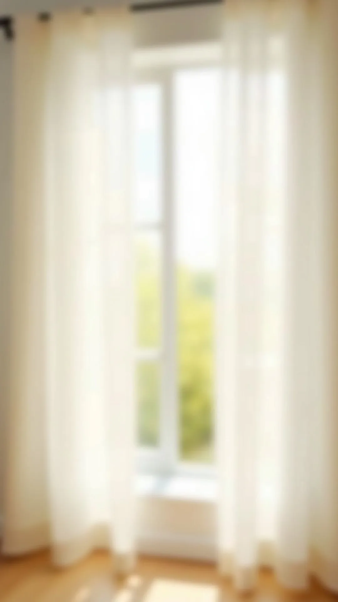 White Curtains Blowing in the Breeze