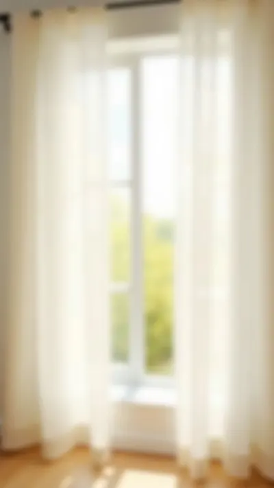 White Curtains Blowing in the Breeze