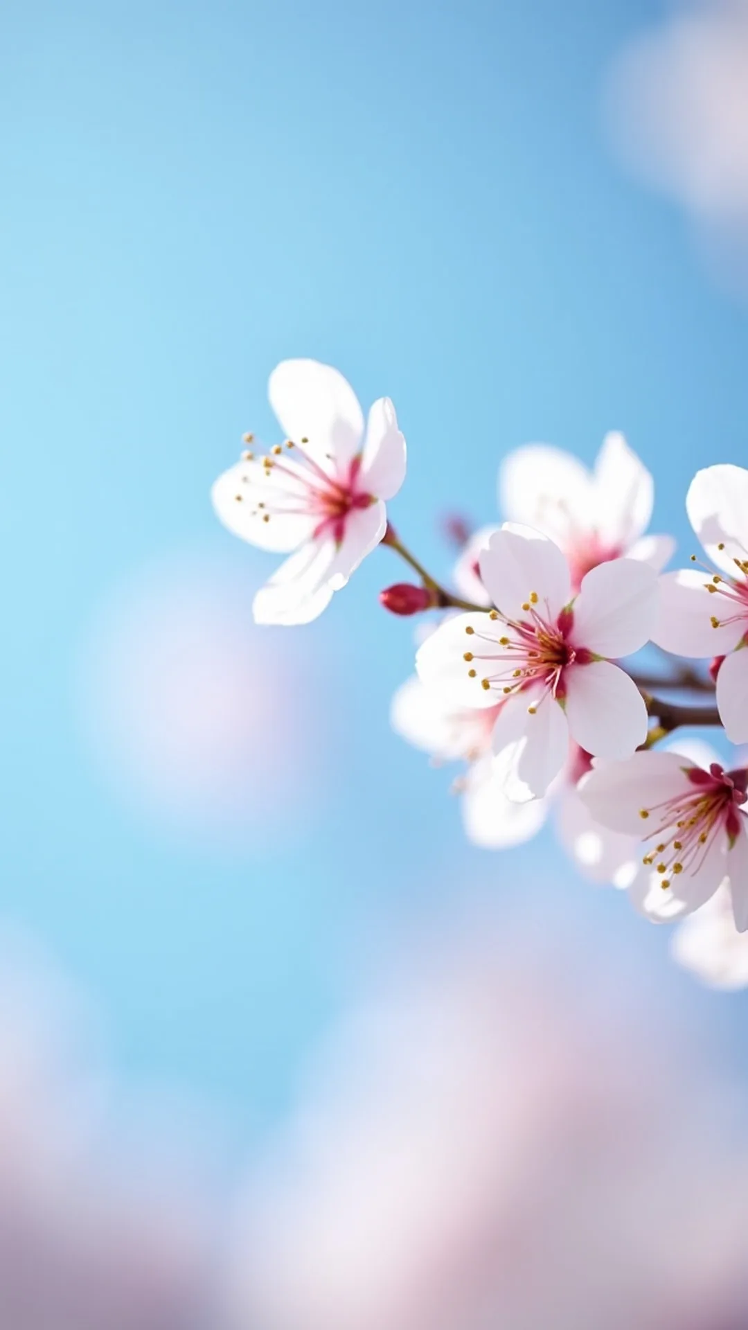 Cherry Blossoms Against a Blue Sky