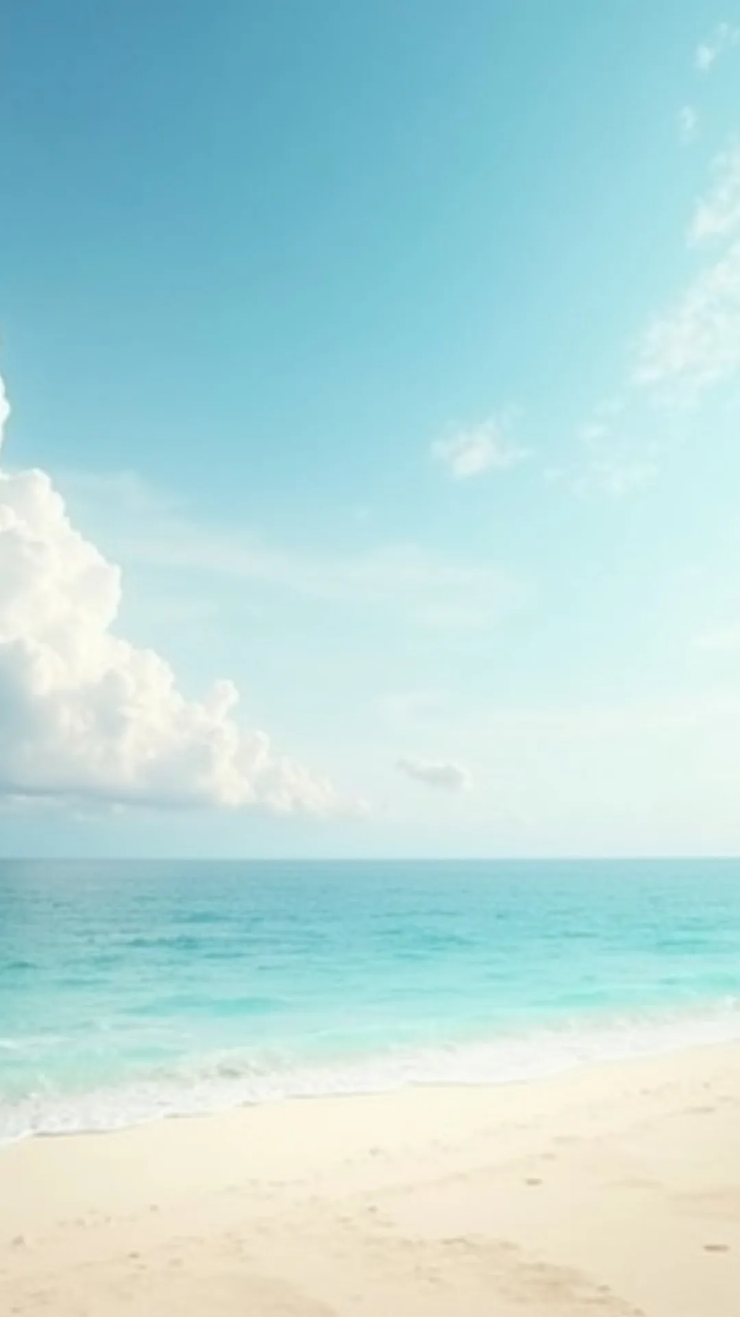 Vanilla Clouds above a Beach