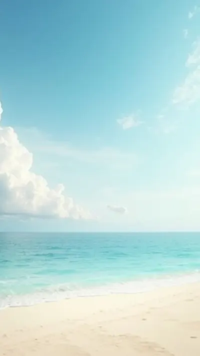 Vanilla Clouds above a Beach