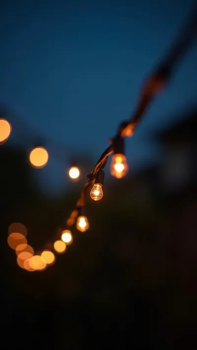 String Lights at Dusk