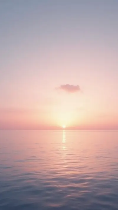 Calm Sea and Pastel Sky