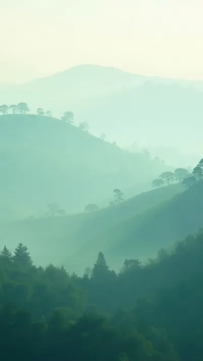 Morning Mist over Green Hills